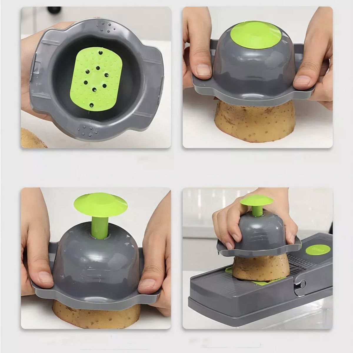 MOMO - Rallador Picador Cortador Frutas Y Verduras Multiuso 14 En 1 Agregar a favoritos