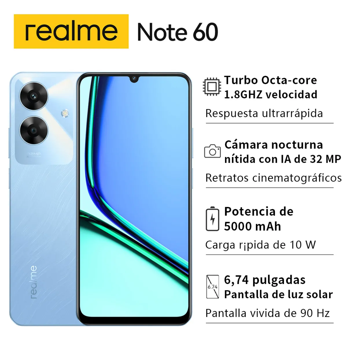 REALME - RealmeNote60 3+64GB-Azul.