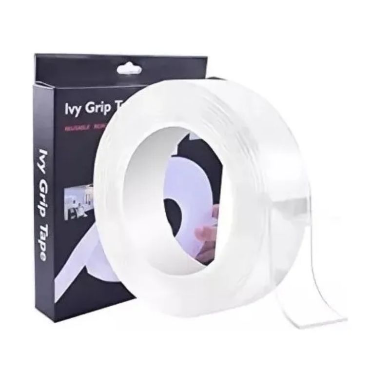 GENERICO - Cinta Doble Contacto Faz Transparente 5 Metros Color Blanco