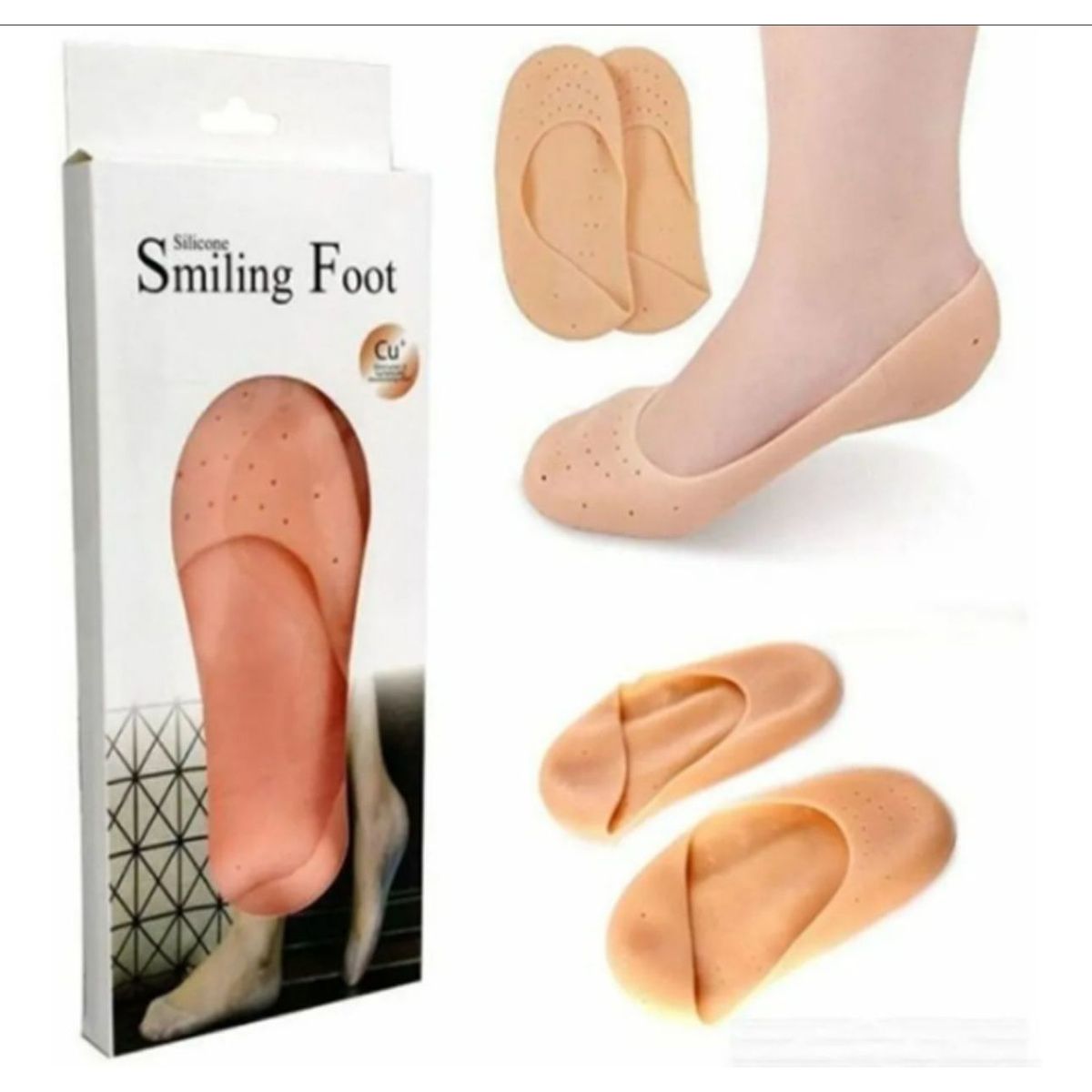 GENERICO - Calcetines De Silicona Hidratantes Protector Pies Par Talón