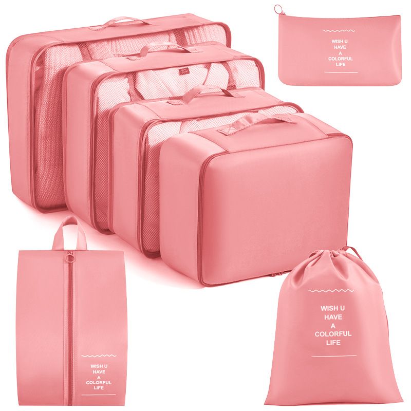 COZYNOOK - Set 7 Organizadores De Equipaje De Viaje Bolsa Ropa Interior-rosa