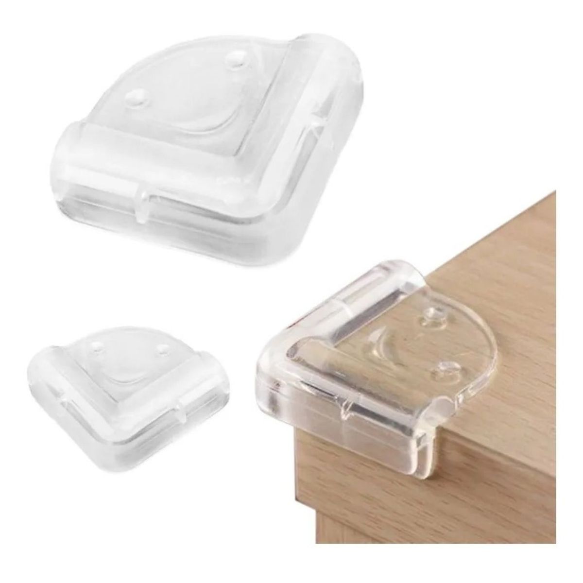 GENERICO - Pack 4 Topes Protectores Silicona Seguridad Muebles Hogar
