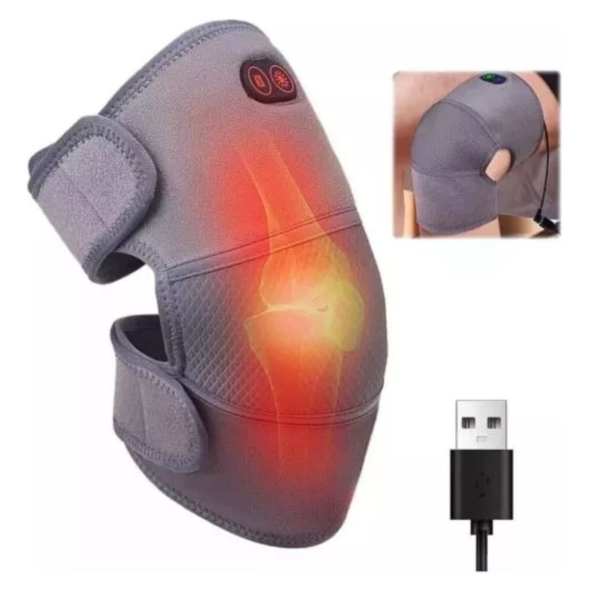 GENERICO - Rodillera Calefacción Compresa Caliente 2 en 1 con Usb