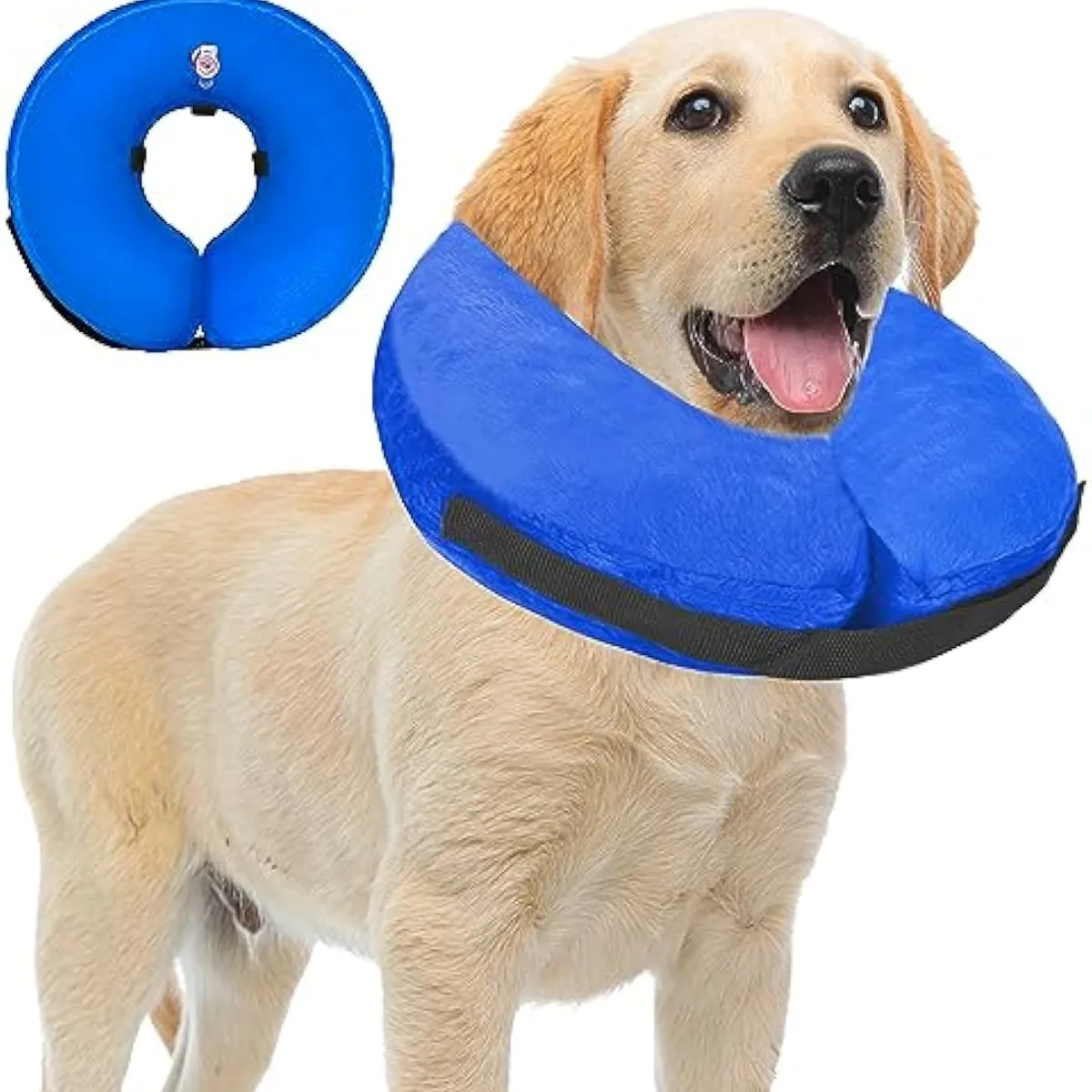 GENERICO - Collar Inflable Isabelino Anti Mordida Perros Gatos Talla XL