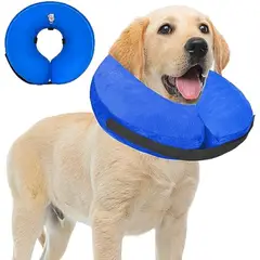 GENERICO - Collar Inflable Isabelino Anti Mordida Perros Gatos Talla XL.