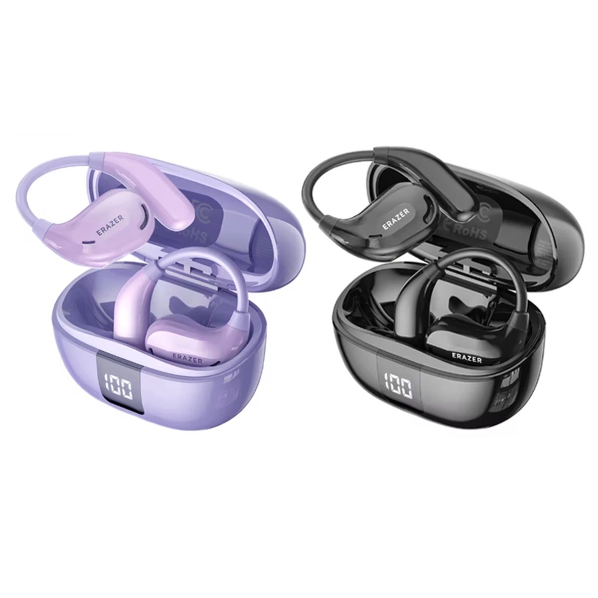 LENOVO - Set 2 Audífonos Lenovo XT66 Pro Tws Bluetooth 5.4 -Negro y Morado