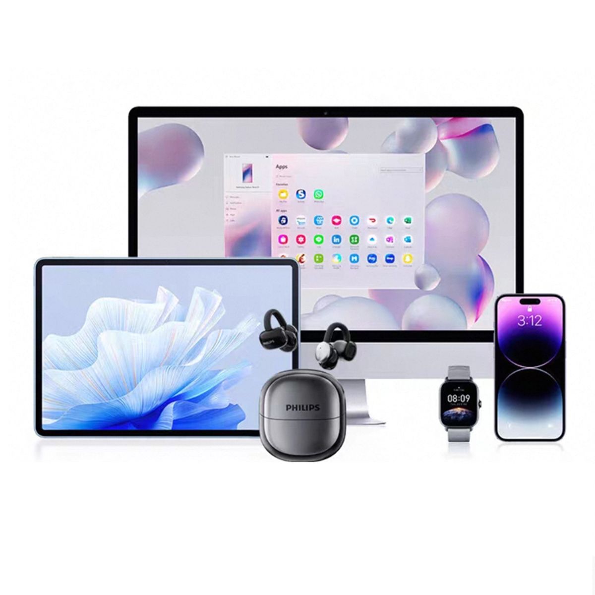 PHILIPS - Audifonos Bluetooth Philips TAT4469 Wireless Pure Bass - Blanco