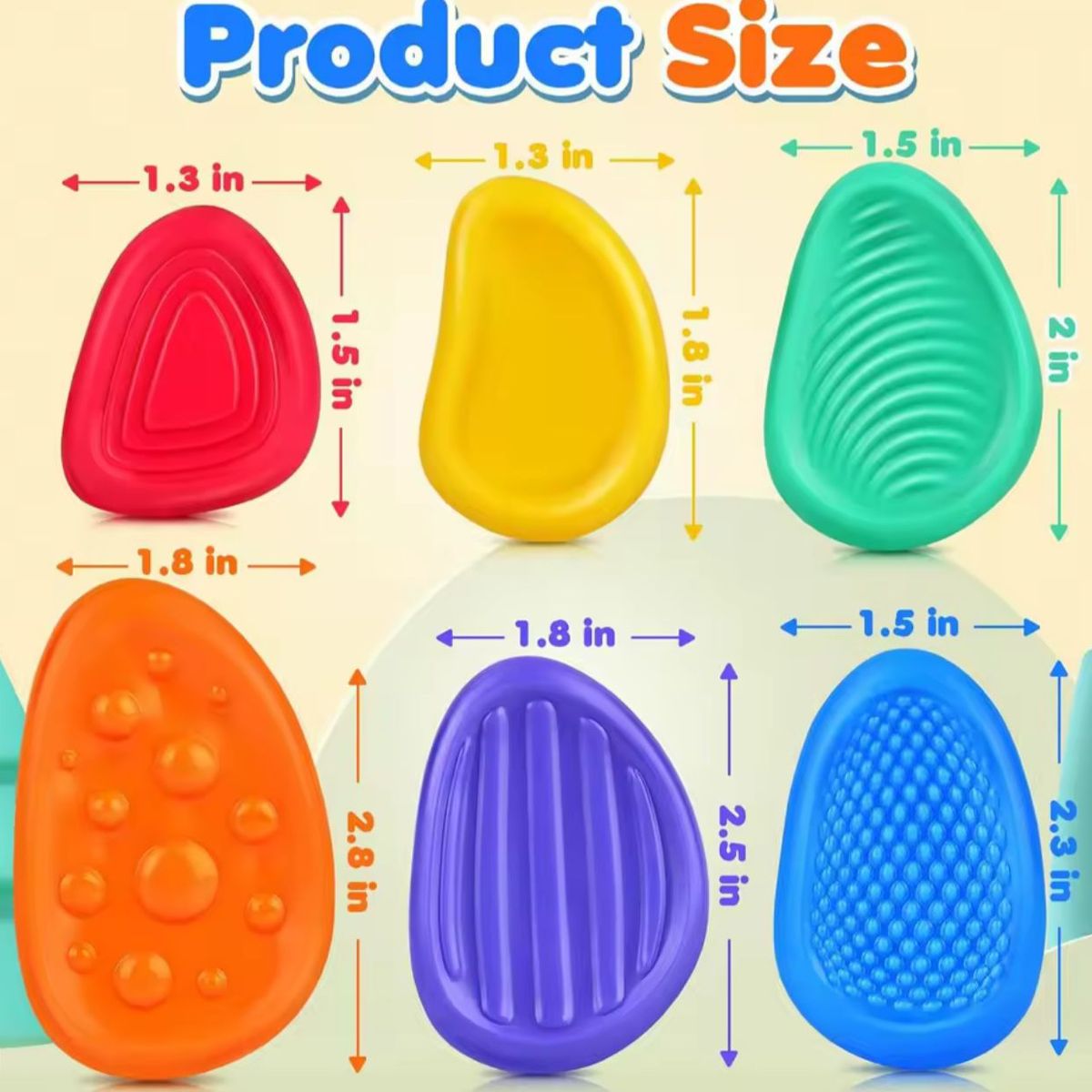 GENERICO - Juguetes Antiestrés Con Piedras Sensoriales  Niños