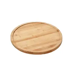 GENERICO - Bandeja Bambu Bandejas Para Servir Bandeja Redonda Tabla 24cm