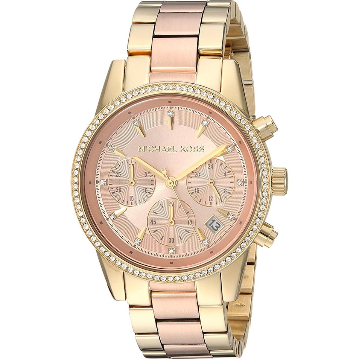 MICHAEL KORS - Reloj Michael Kors Ritz MK6475 Rose Gold Acero Inoxidable Para Mujer.-