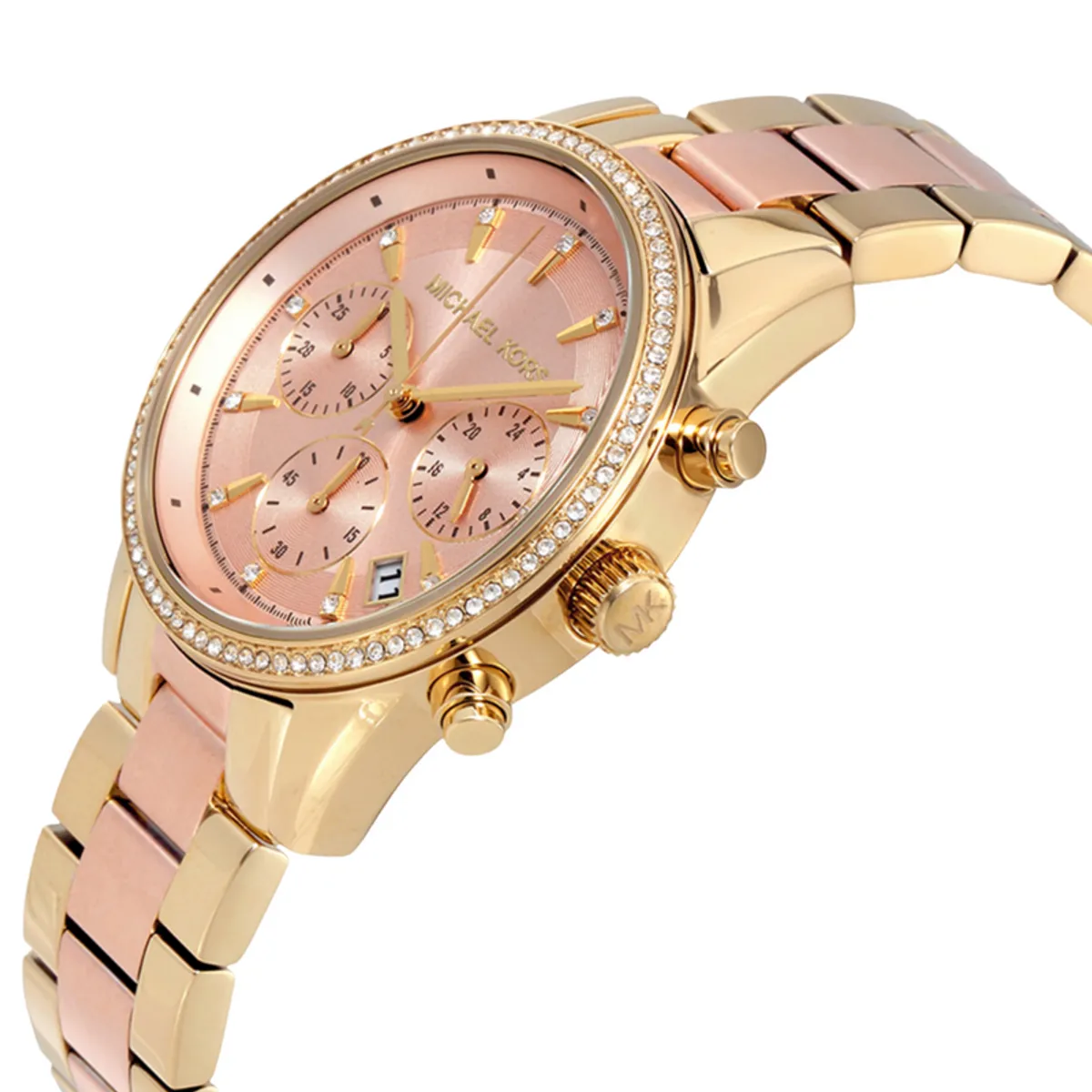 MICHAEL KORS - Reloj Michael Kors Ritz MK6475 Rose Gold Acero Inoxidable Para Mujer.-
