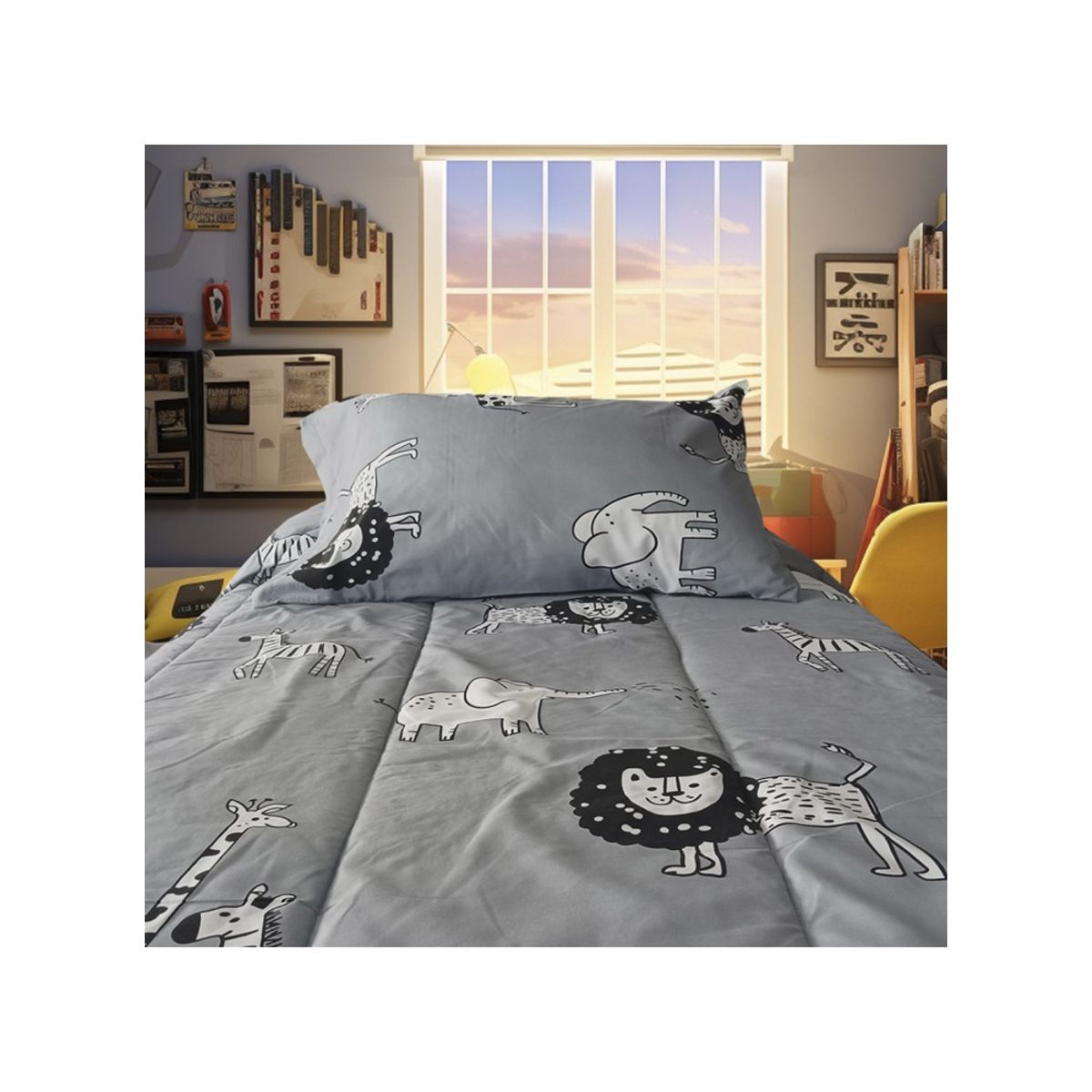 ILLUSIONS - Plumon Infantil Marca Illusions  Apto 1 Plaza Y 1.5 Plaza Jungle