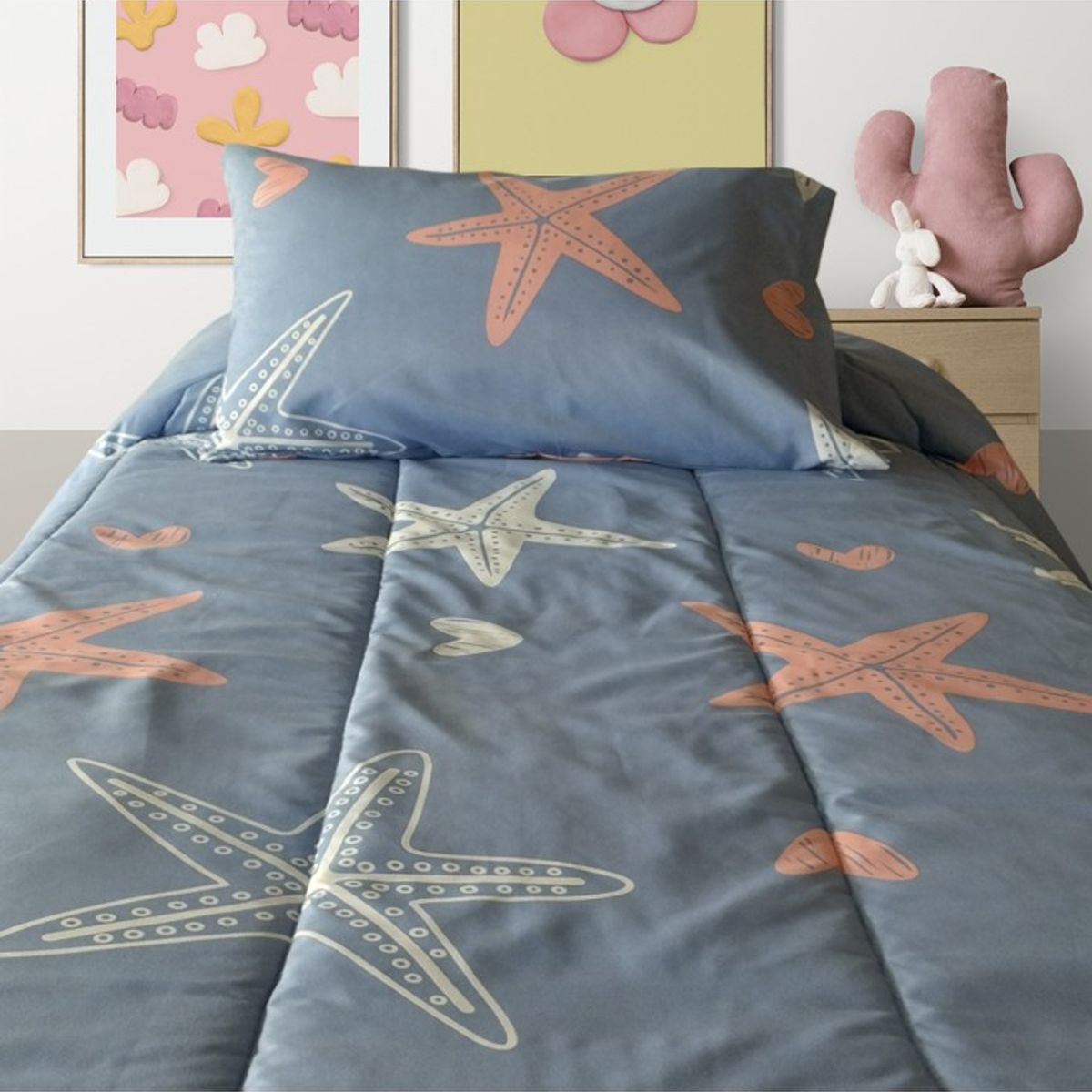 ILLUSIONS - Plumon Infantil Marca Illusions  Apto 1 Plaza Y 1.5 Plaza Starfish