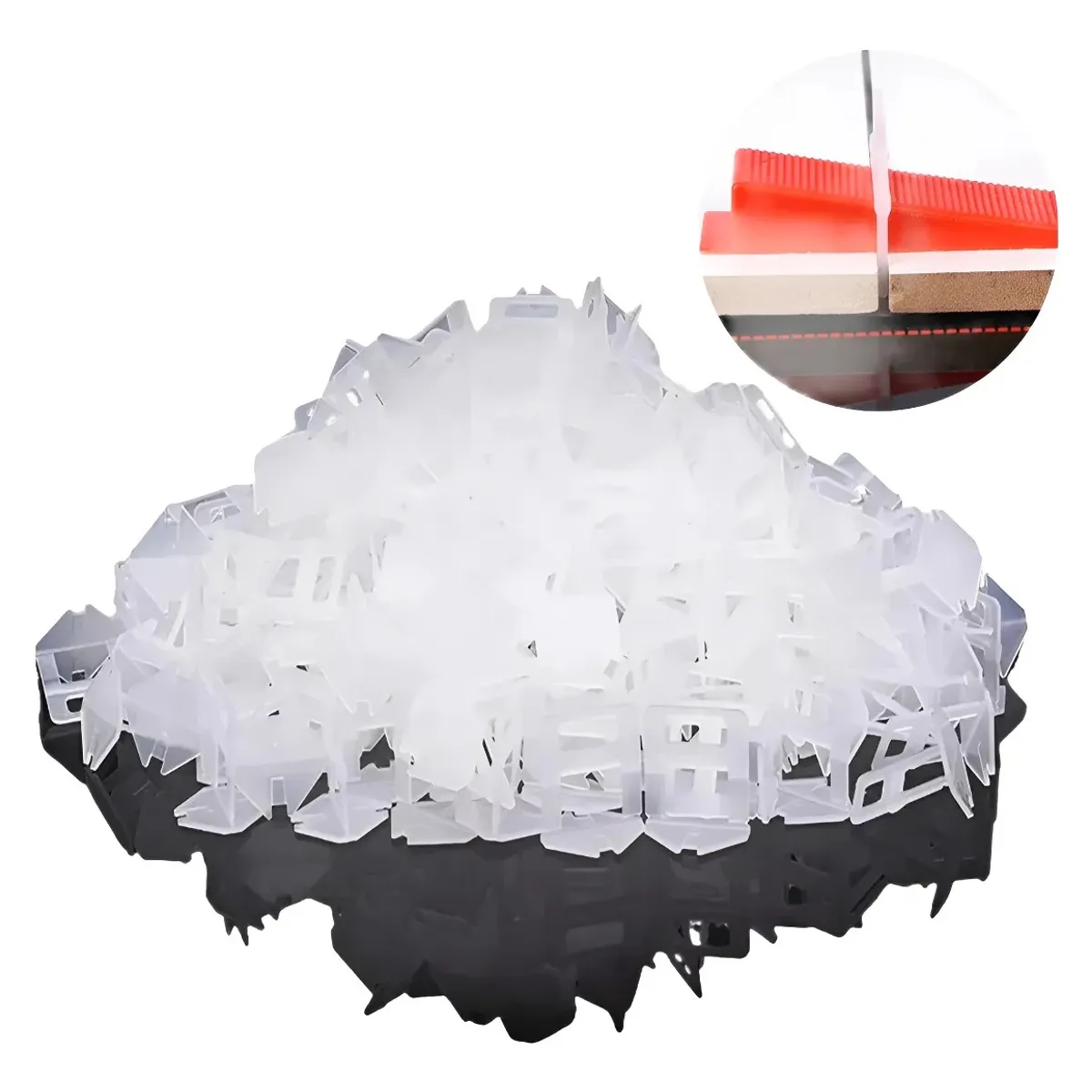 MUNDO MAGIA - 500 Clip Separador Nivelador Ceramica Porcelanato Cuña 1.5mm