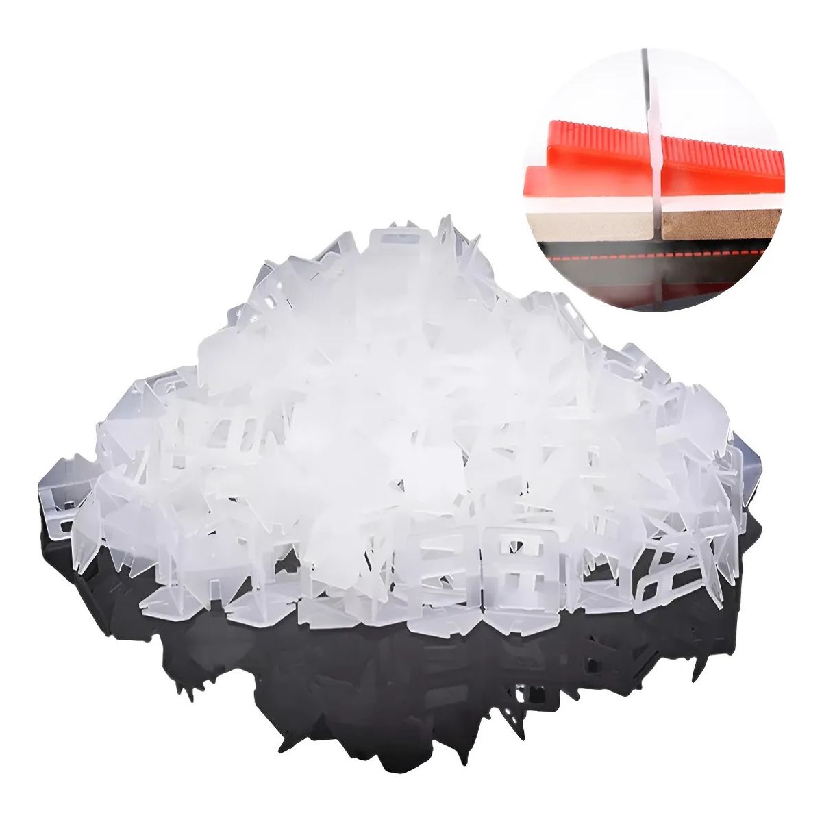 MUNDO MAGIA - 500 Clip Separador Nivelador Ceramica Porcelanato Cuña 1.5mm