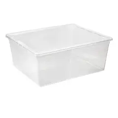 REYPLAST - X4 Caja Organizadora Apilable Modubox 19 L Con Tapa