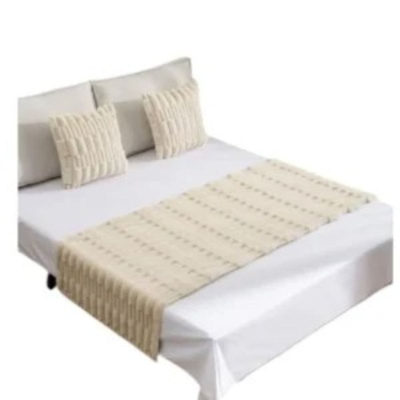 ANGELES DEL HOGAR - SET PIECERA PREMIUM + 2 FUNDAS COJIN TIPO PIEL SUAVE