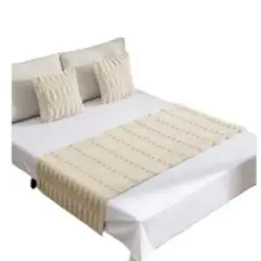 ANGELES DEL HOGAR - SET PIECERA PREMIUM + 2 FUNDAS COJIN TIPO PIEL SUAVE