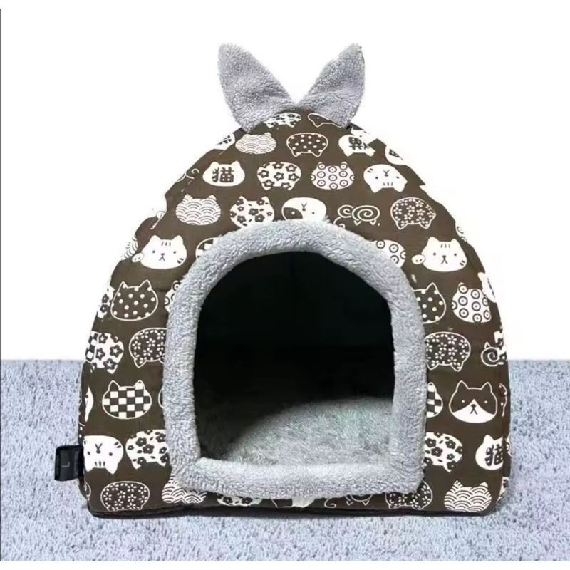 GENERICO - Cama Iglu Cueva para Mascota Talla M 50x36x36 cm