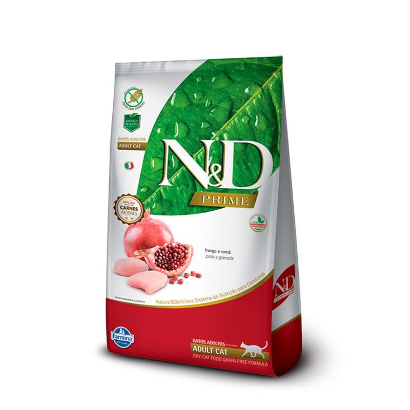 ND - N&D Prime Feline Adult - pollo y granada, bolsa de 7.5 kg.