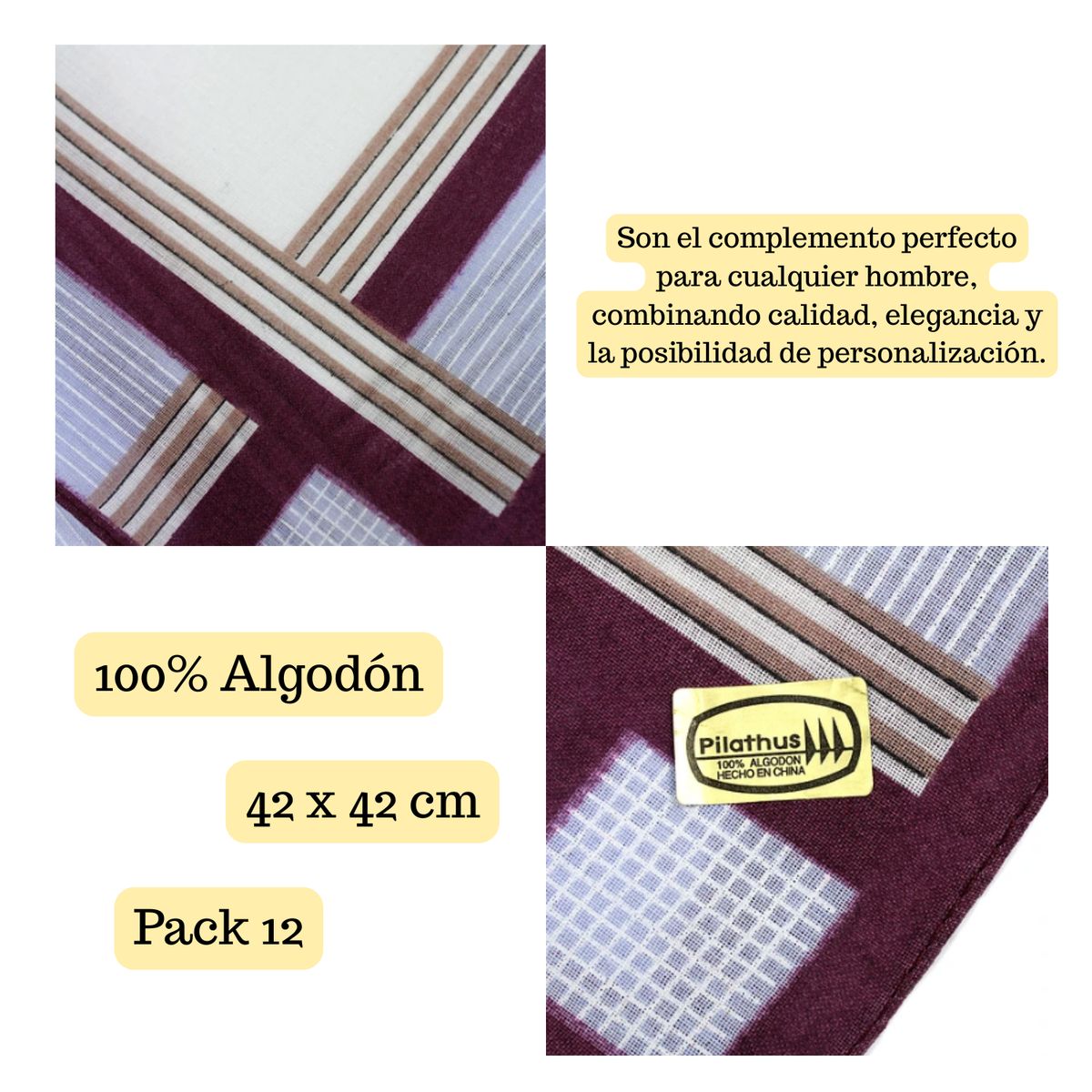 EKOL TACTICA MILITAR - Pack 12 Pañuelos Pilathus Algodón Surtido