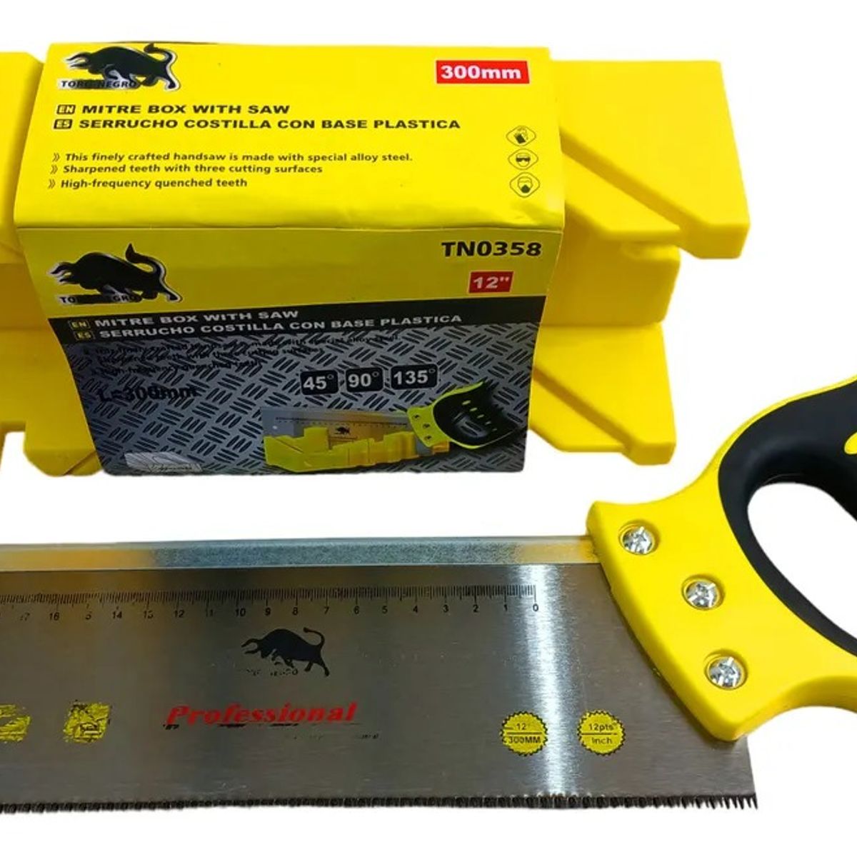 MAKAWA - Caja Inglete Con Serrucho 300mm Ingleteadora 12 Pulgadas TN