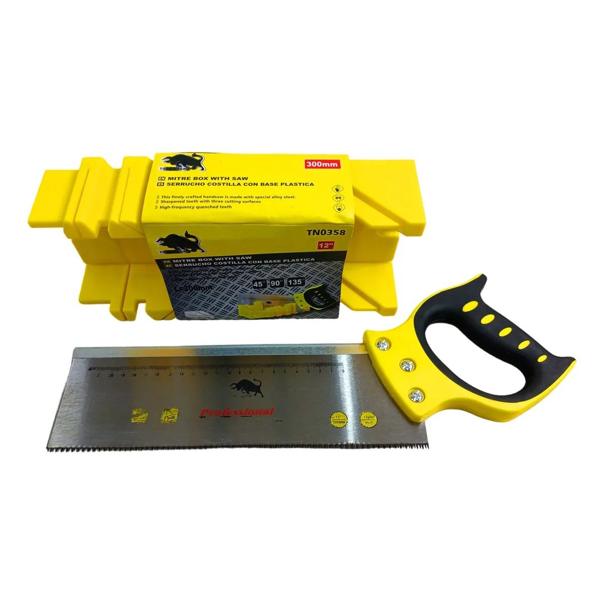 MAKAWA - Caja Inglete Con Serrucho 300mm Ingleteadora 12 Pulgadas TN