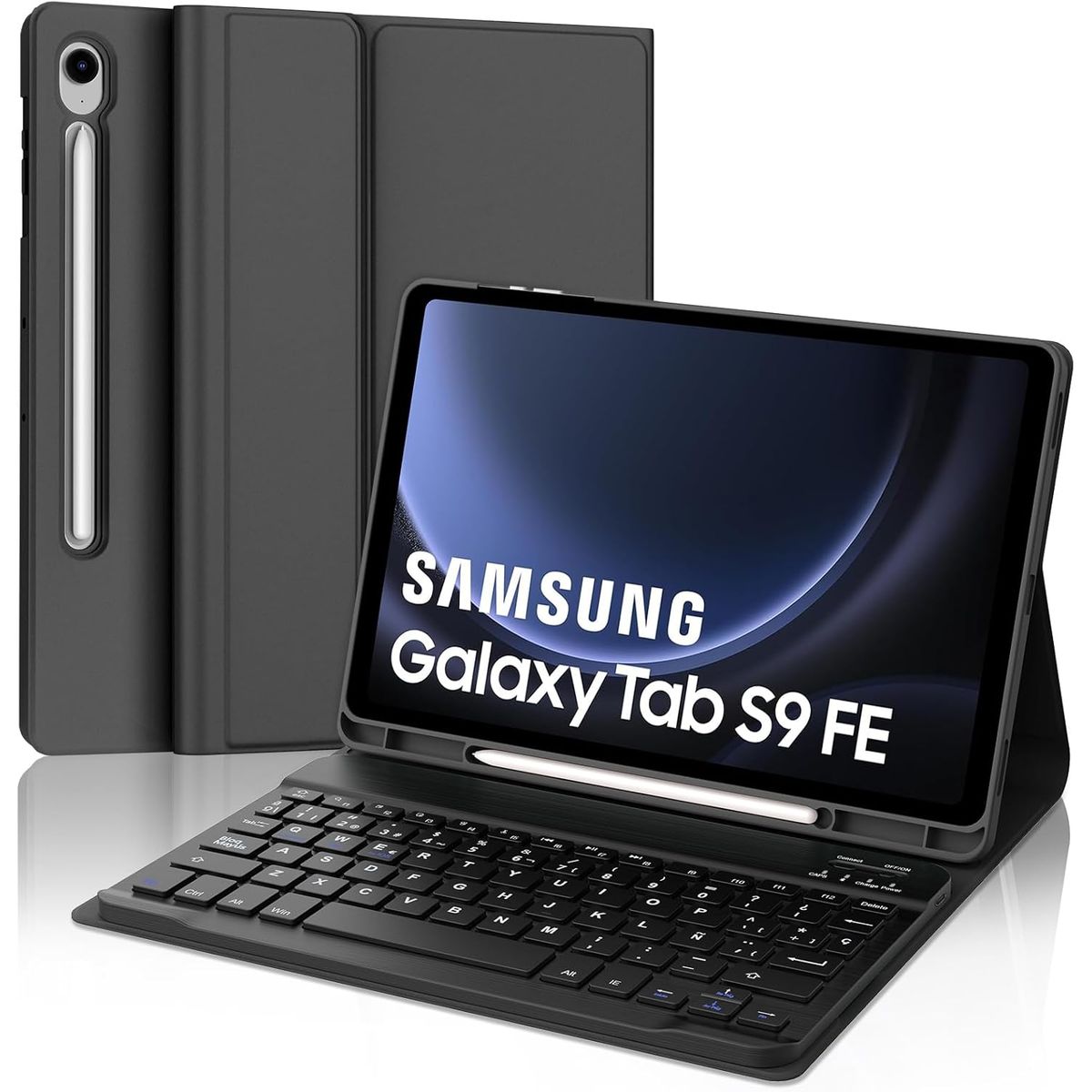 GENERICO - Funda Con Teclado Para Samsung Galaxy Tab S9  S9 Fe 11 Negro