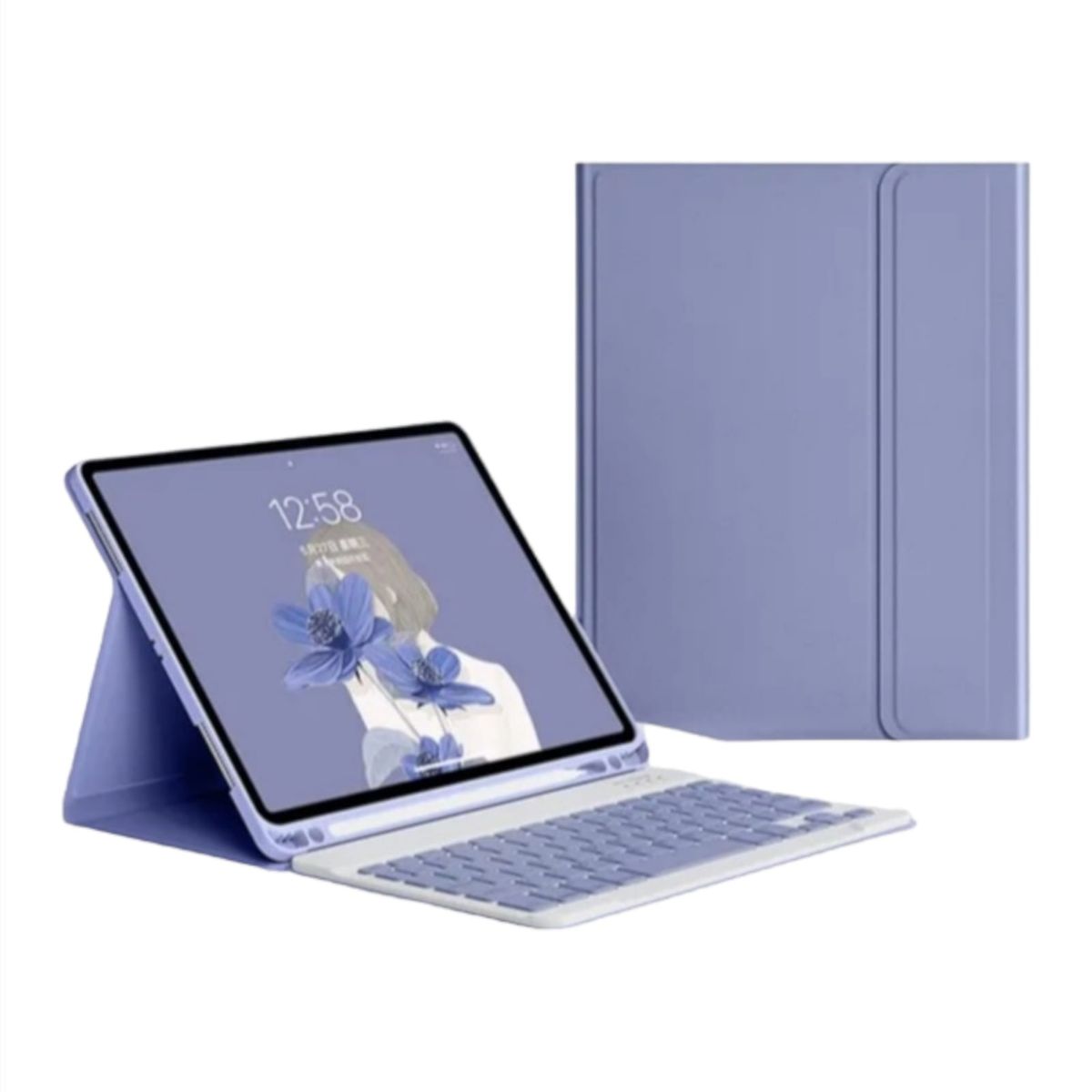 GENERICO - Funda Con Teclado Para Samsung Galaxy Tab S9  S9 Fe 11 Lavanda.