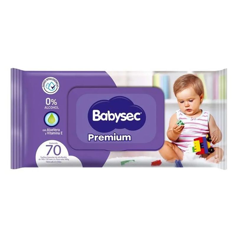 BABYSEC - Toallitas Húmedas Babysec Premium Paquete 70 Toallitasc/u