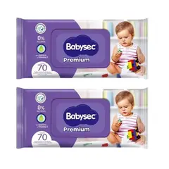 BABYSEC - X2 Toallitas Húmedas Premium Paquete 70 Toallitasc/u.-