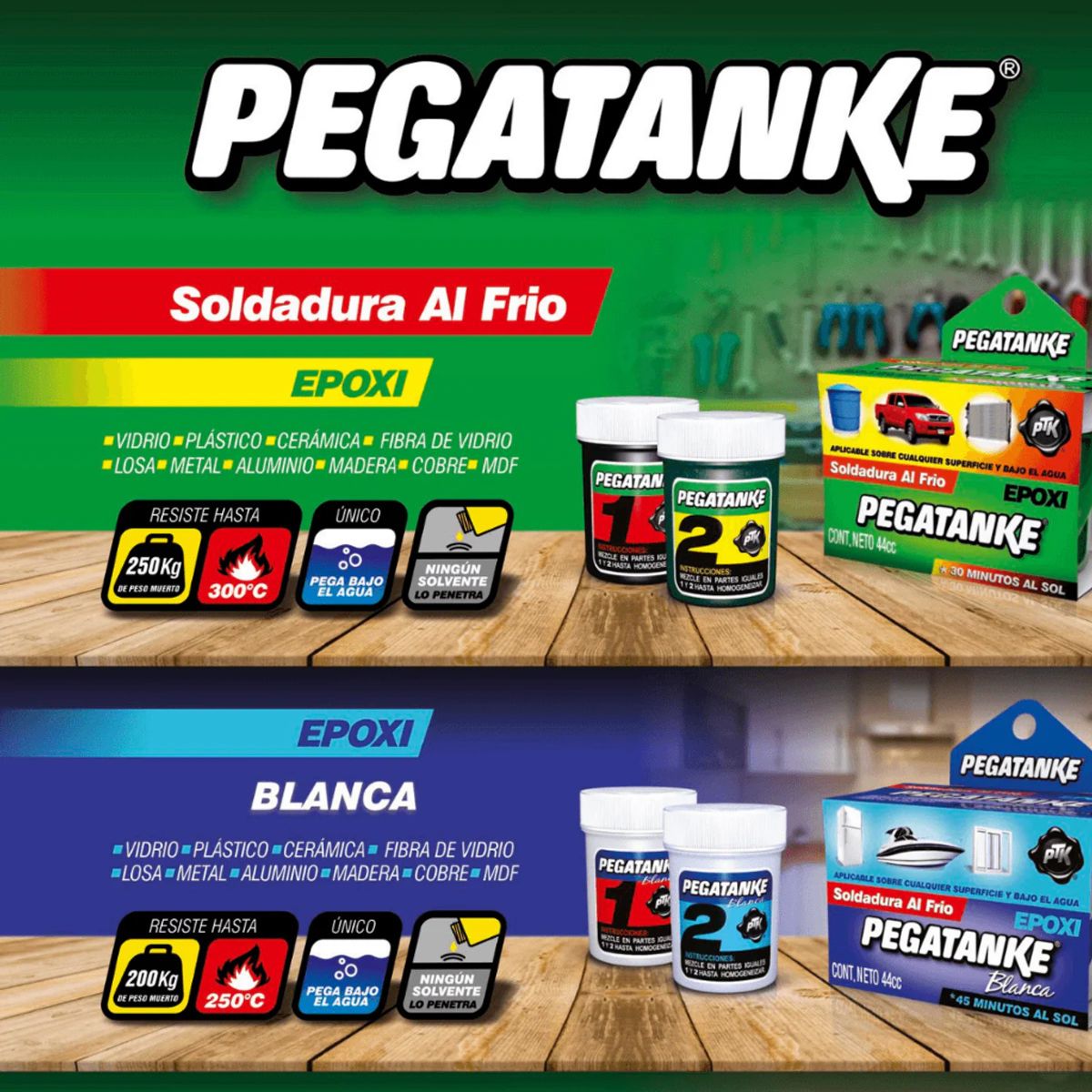 PEGATANKE - Pegamento Pegatanke Soldadura Frio Adhesivo Epoxico Negro