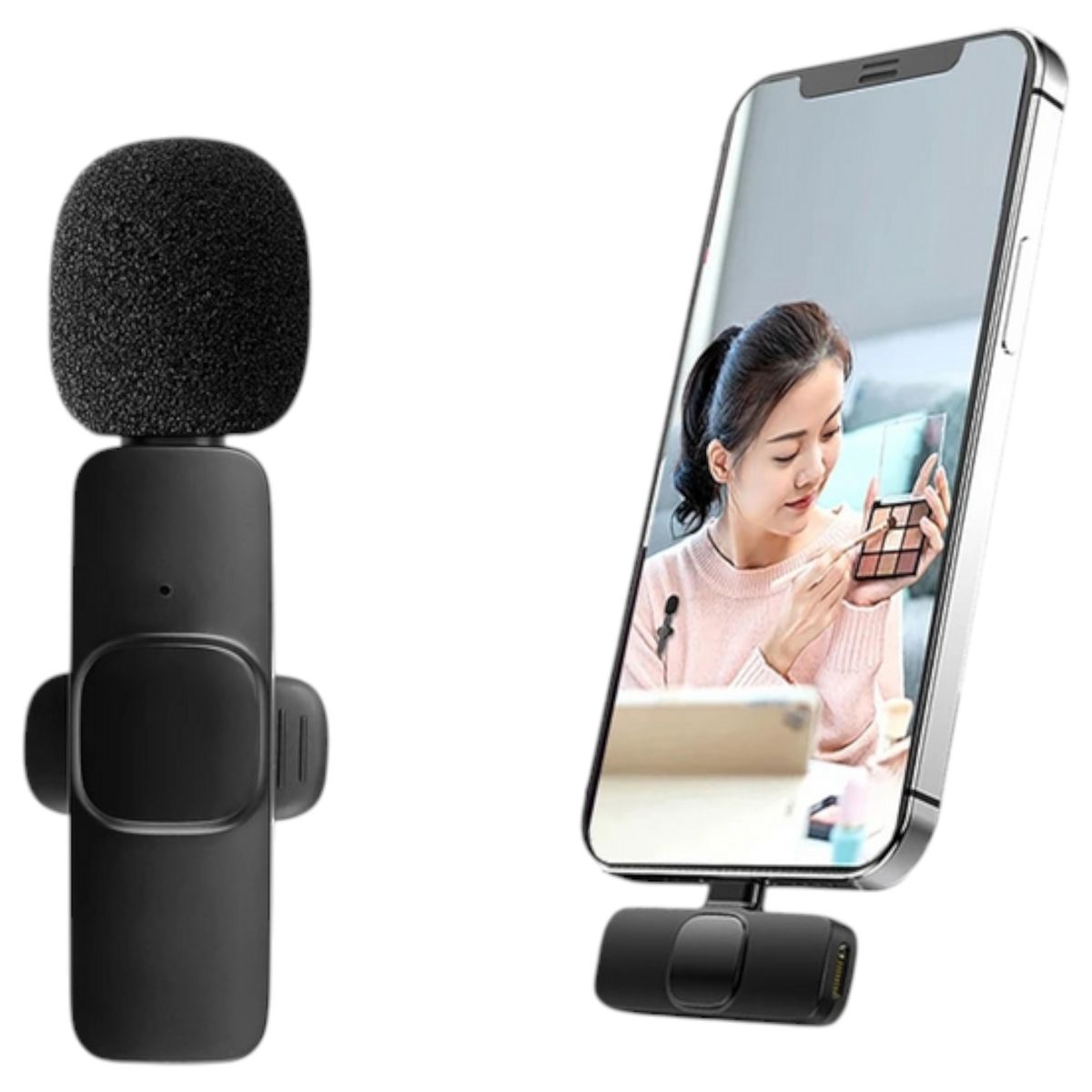 TECMASTER - Microfono Inalámbrico HIFI para Smartphone Android & Iphone