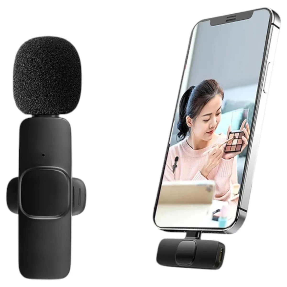 TECMASTER - Microfono Inalámbrico HIFI para Smartphone Android & Iphone