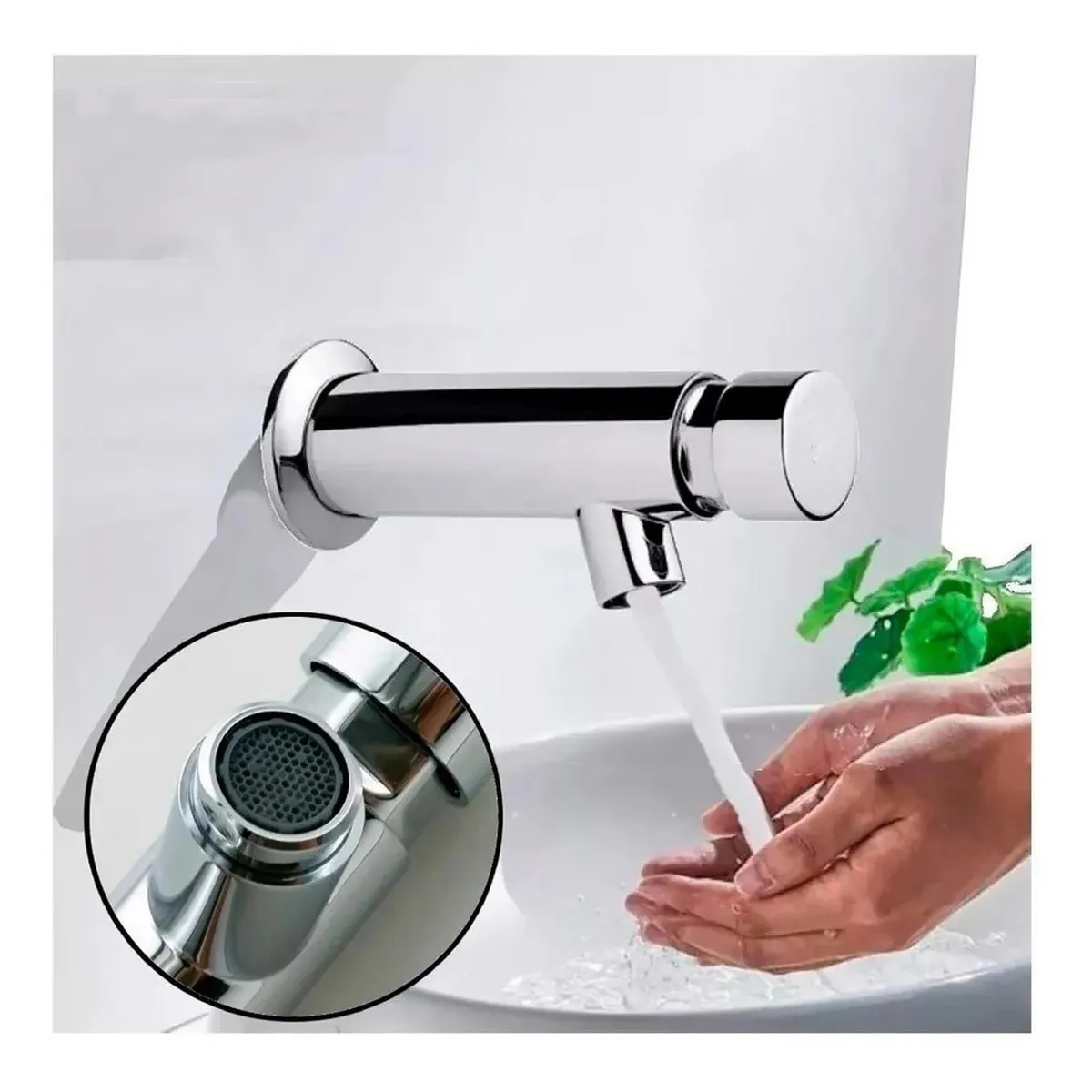 GENERICO - Monomando Lavatorio Temporizada Al Muro Larga