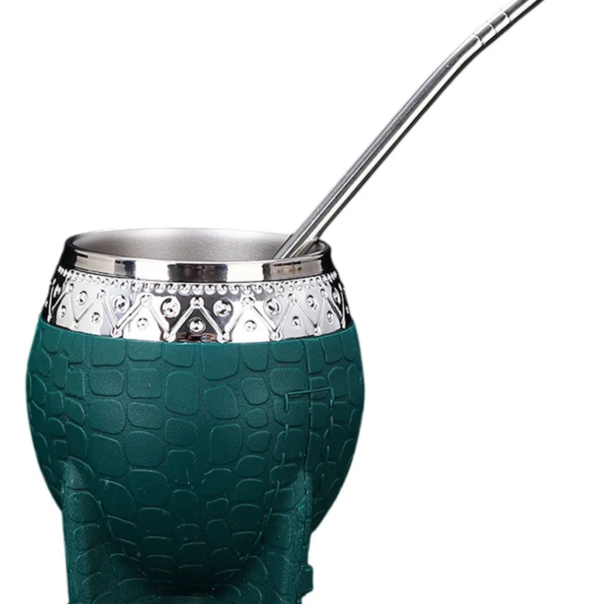 GENERICO - Set De Mate 260 Ml + Bombilla Clásico Verde