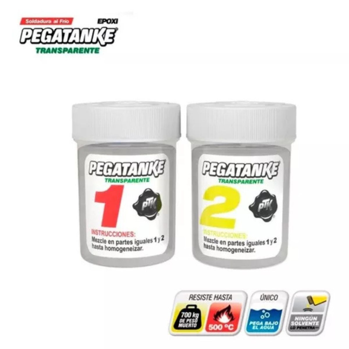PEGATANKE - Pegamento Pegatanke Soldadura en Frio Adhesivo Epoxico Transparente