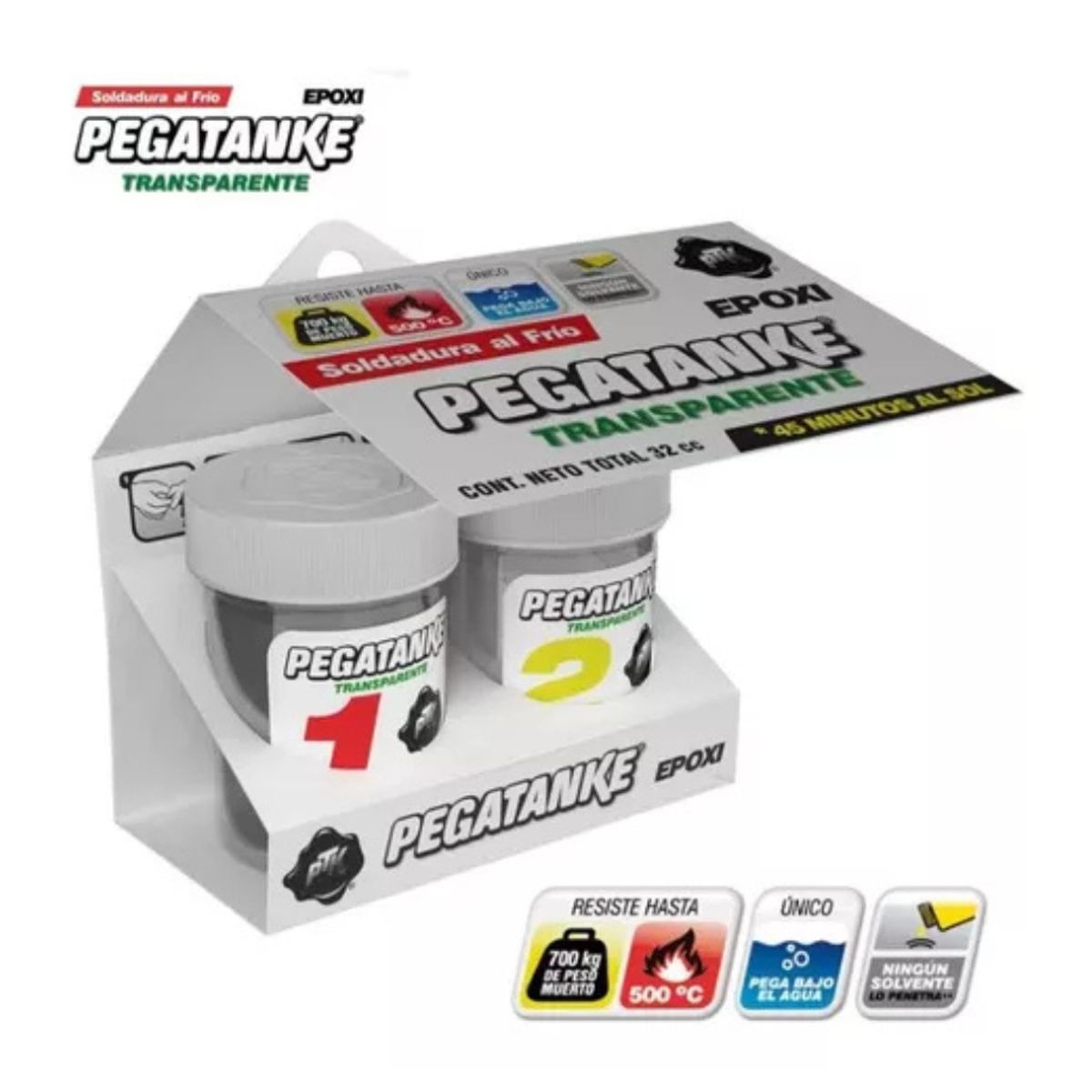 PEGATANKE - Pegamento Pegatanke Soldadura en Frio Adhesivo Epoxico Transparente