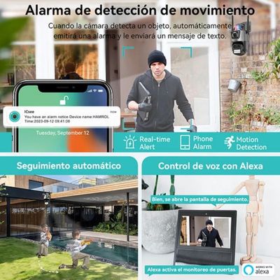 Imagen 2 del producto Cámara De Seguridad Wifi Exterior 6mp Con Doble Lente Alexa
