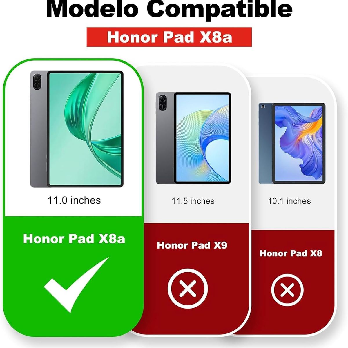 GENERICO - Funda Con Teclado Para Honor Pad X8a 11 Negro