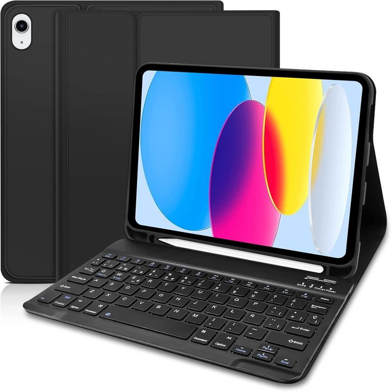 GENERICO - Funda Con Teclado Para iPad A16 11va Generación 11 Negro