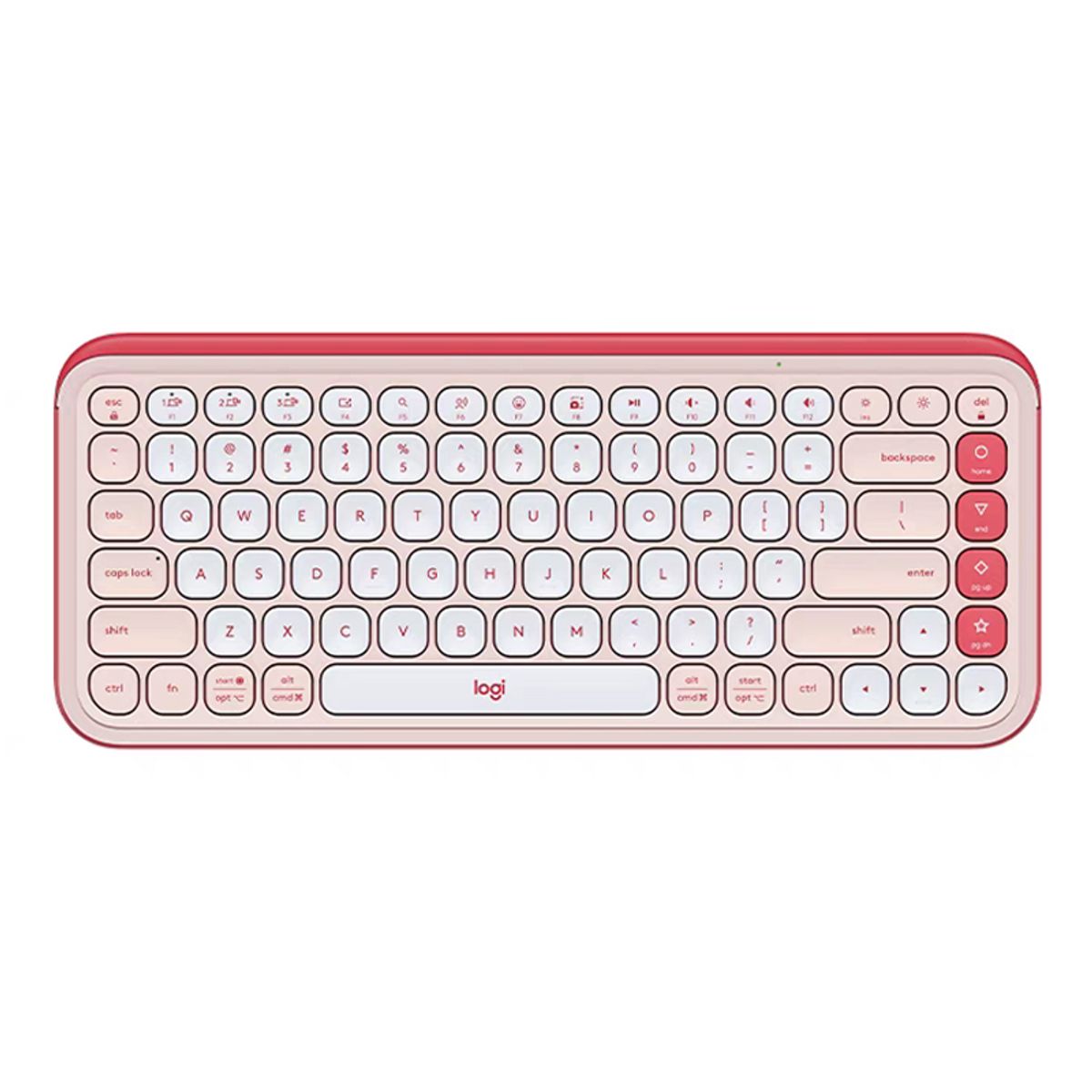 LOGITECH - Teclado Logitech Pop Icon Keys Bluetooth multidispositivo Rosa