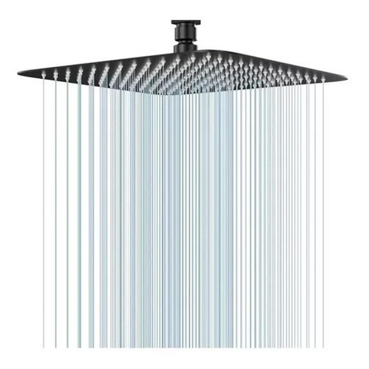 GENERICO - Plato Ducha Cuadrado Acero Inoxidable 25 Cm Negro