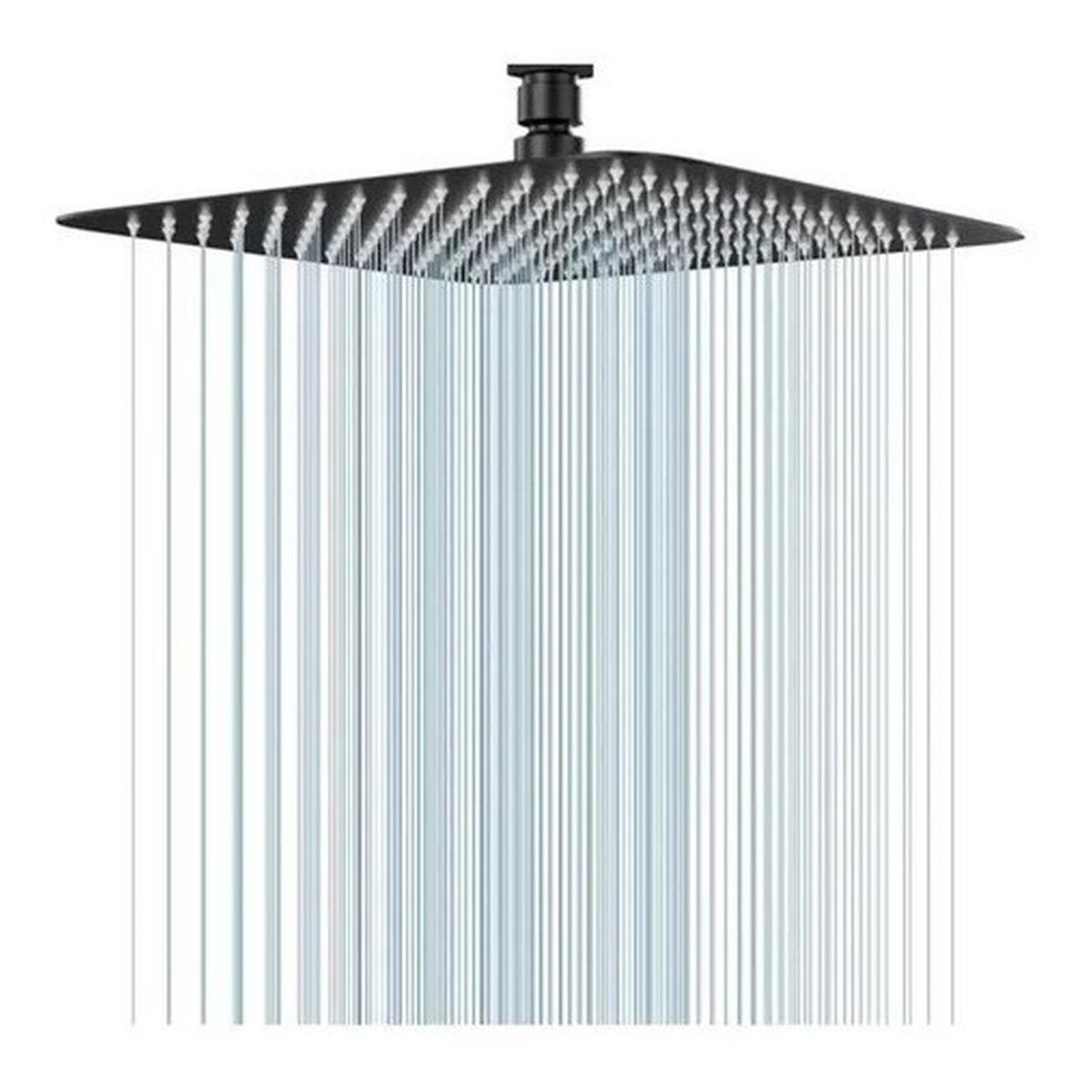 GENERICO - Plato Ducha Cuadrado Acero Inoxidable 25 Cm Negro