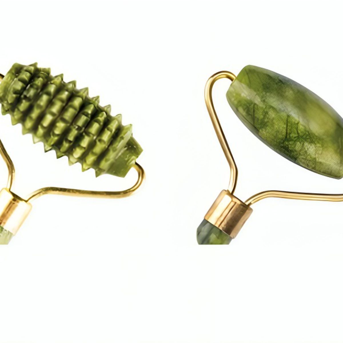 GENERICO - RODILLO MASAJEADOR FACIAL DE JADE O CUARZO.-