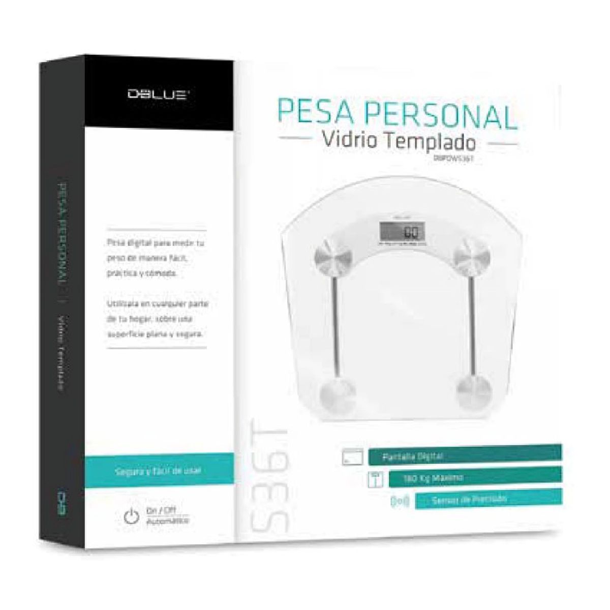 DBLUE - Pesa Balanza Digital de Baño 180kg Redonda Dblue.-