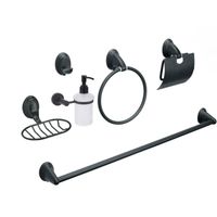 Juego de Accesorios de Baño Negro Notte
