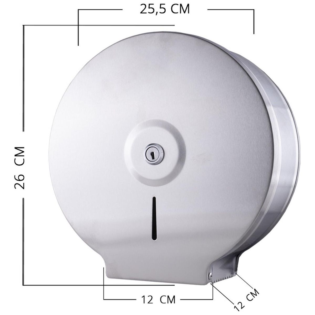 TAUMM - Dispensador De Papel Higiénico Acero Inoxidable Con Llave Industrial