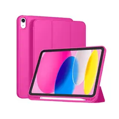 GENERICO - Fundas De iPad Con Porta Lapiz Para iPad 10.9 (10 Gen/A16) Fucsia