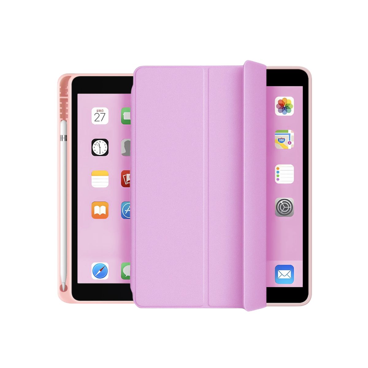 GENERICO - Fundas De iPad Con Porta Lapiz Para iPad 10.9 (10 Gen/A16) Rosado.